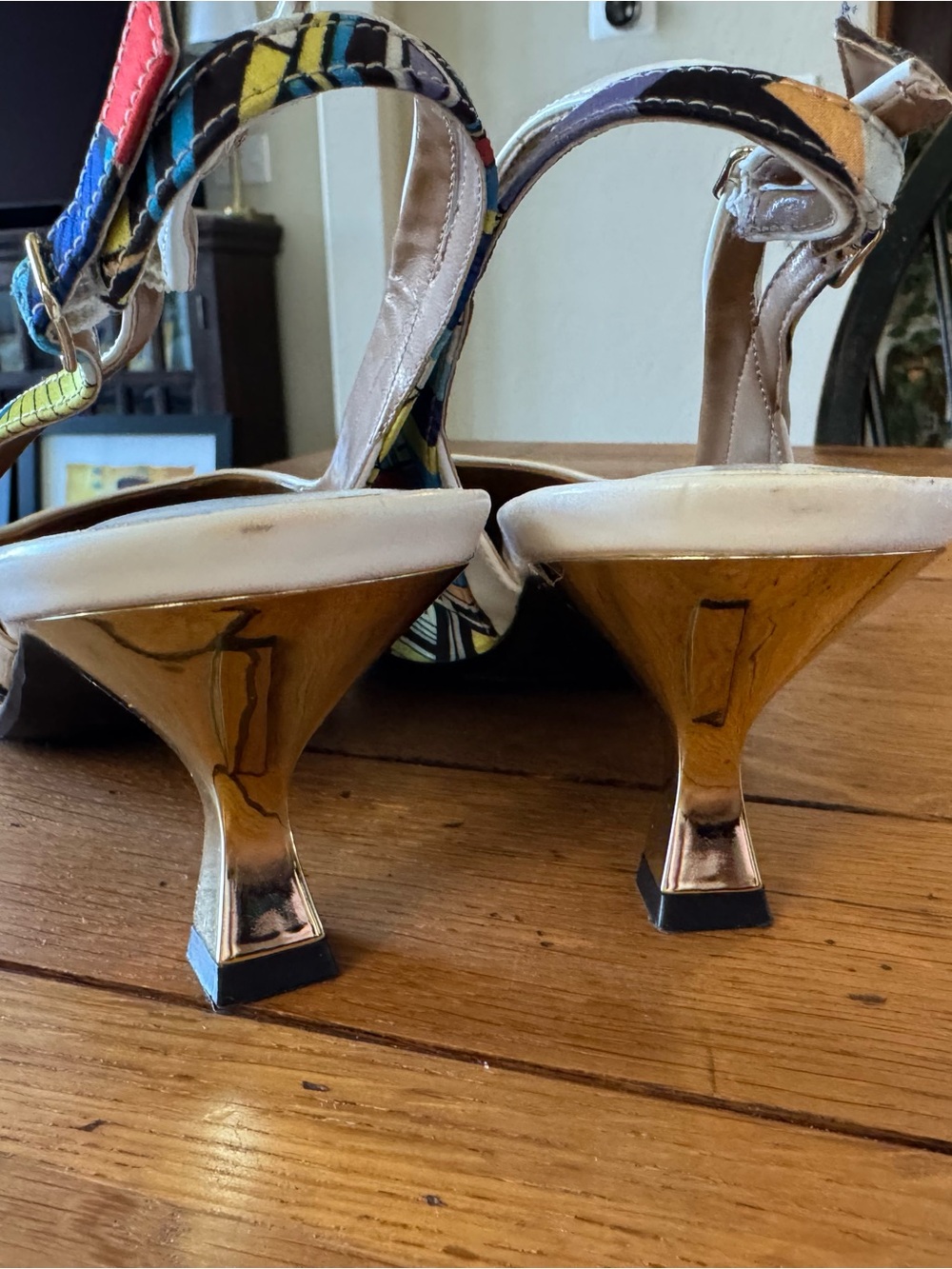 J. Renee Multicolor Geometric Pointed Slingback Heels - size 12 - Picture 5 of 8